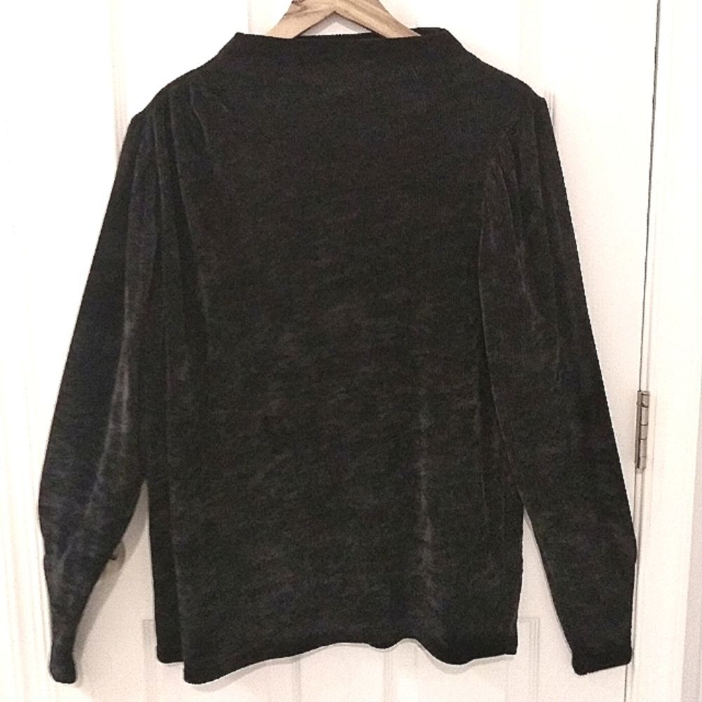 NWOT Express Black Brushed Velvet Mockneck Sweater Size XL